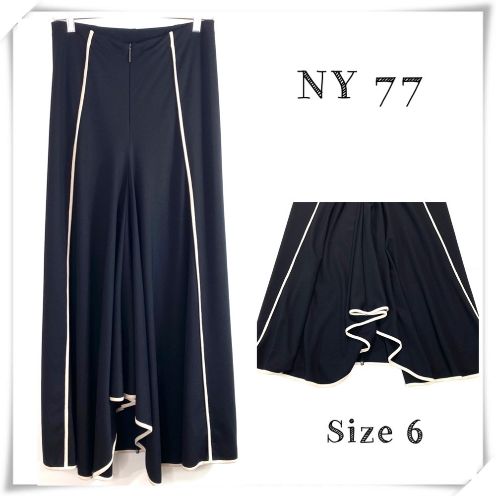 Ny77 Back Trims Draped Mermaid Maxi Skirts in Black Size 6
